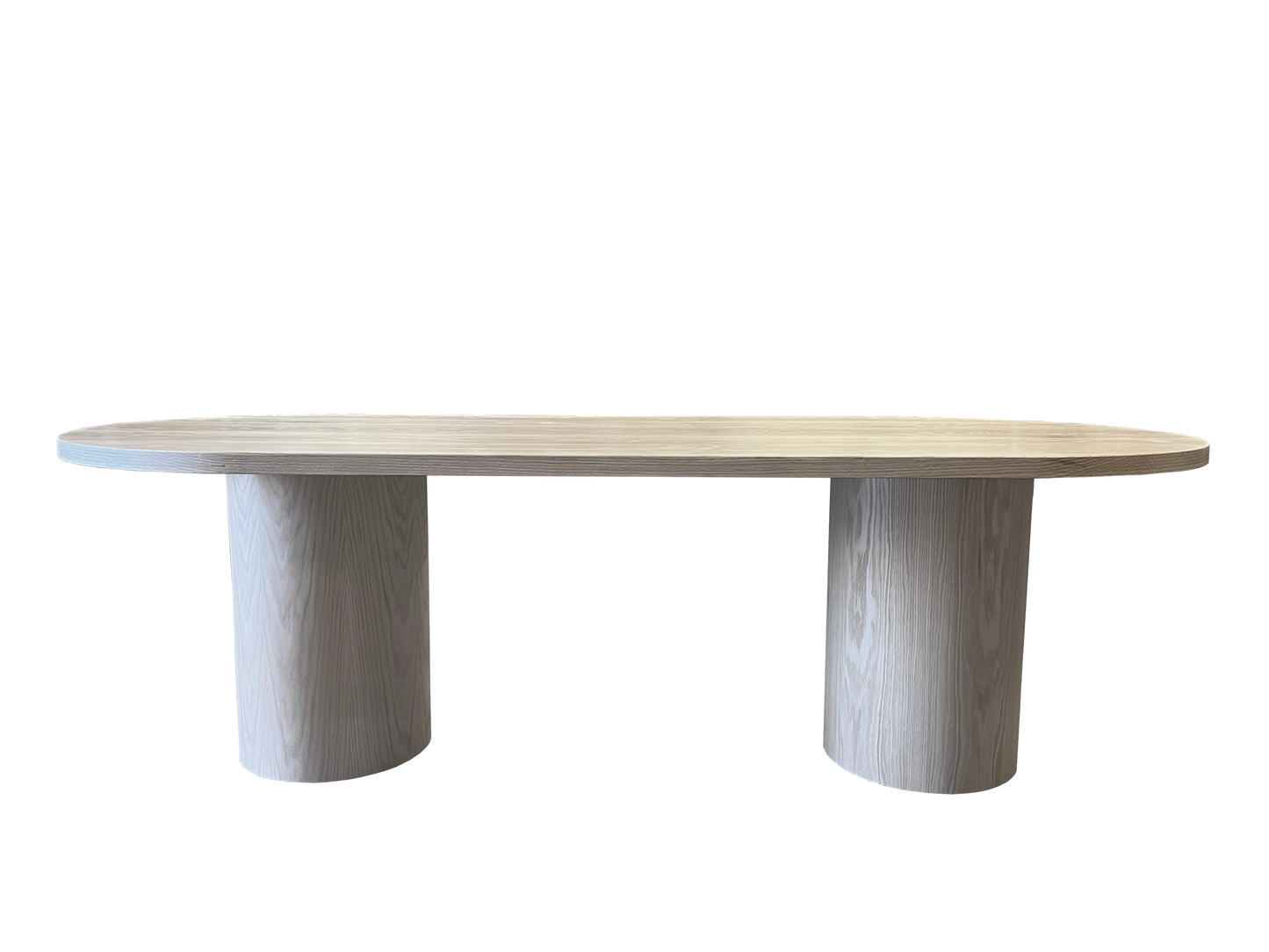 Ronde Natural White Oak Racetrack Desk