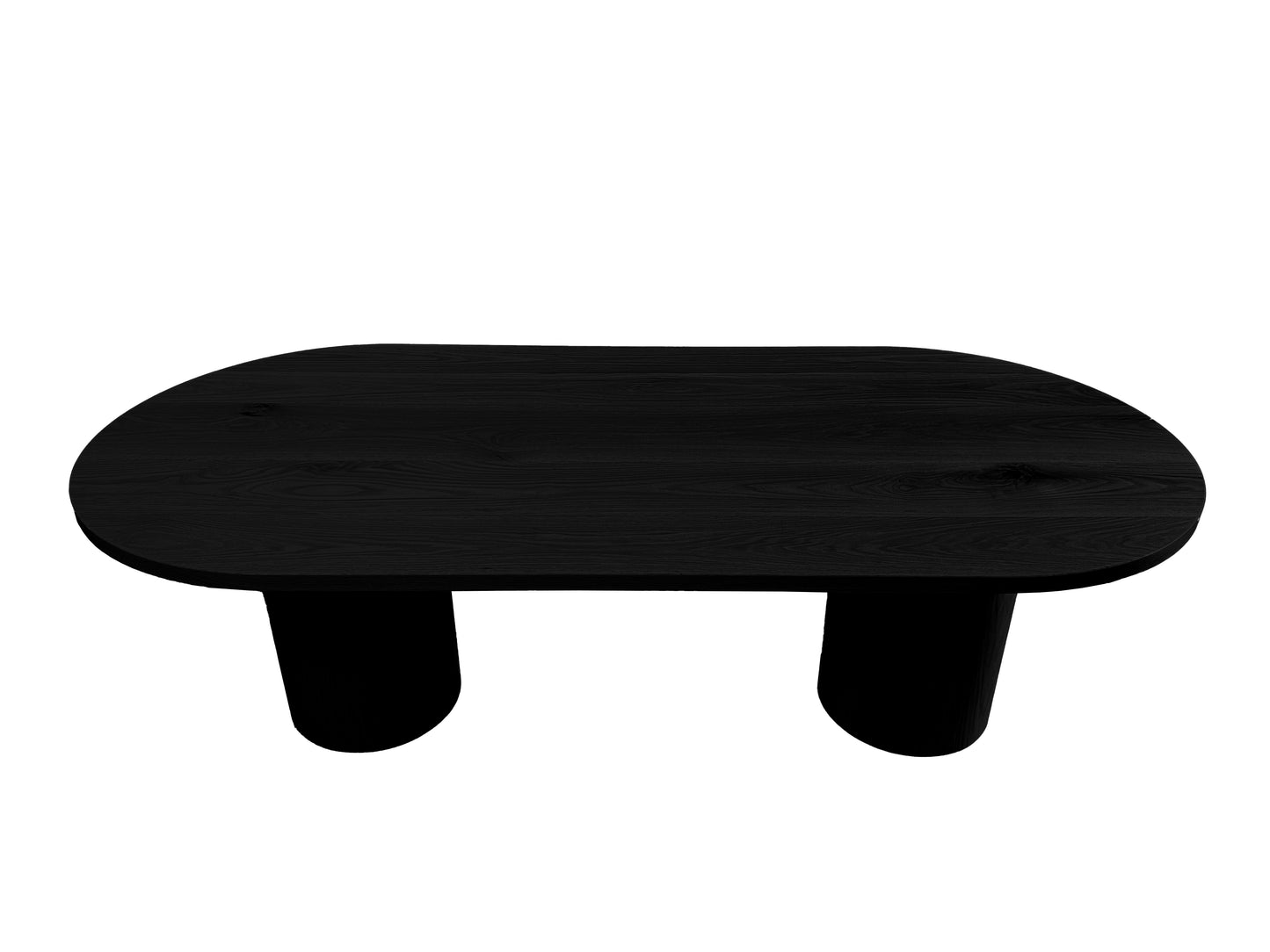 Ronde Black White Oak Racetrack Desk