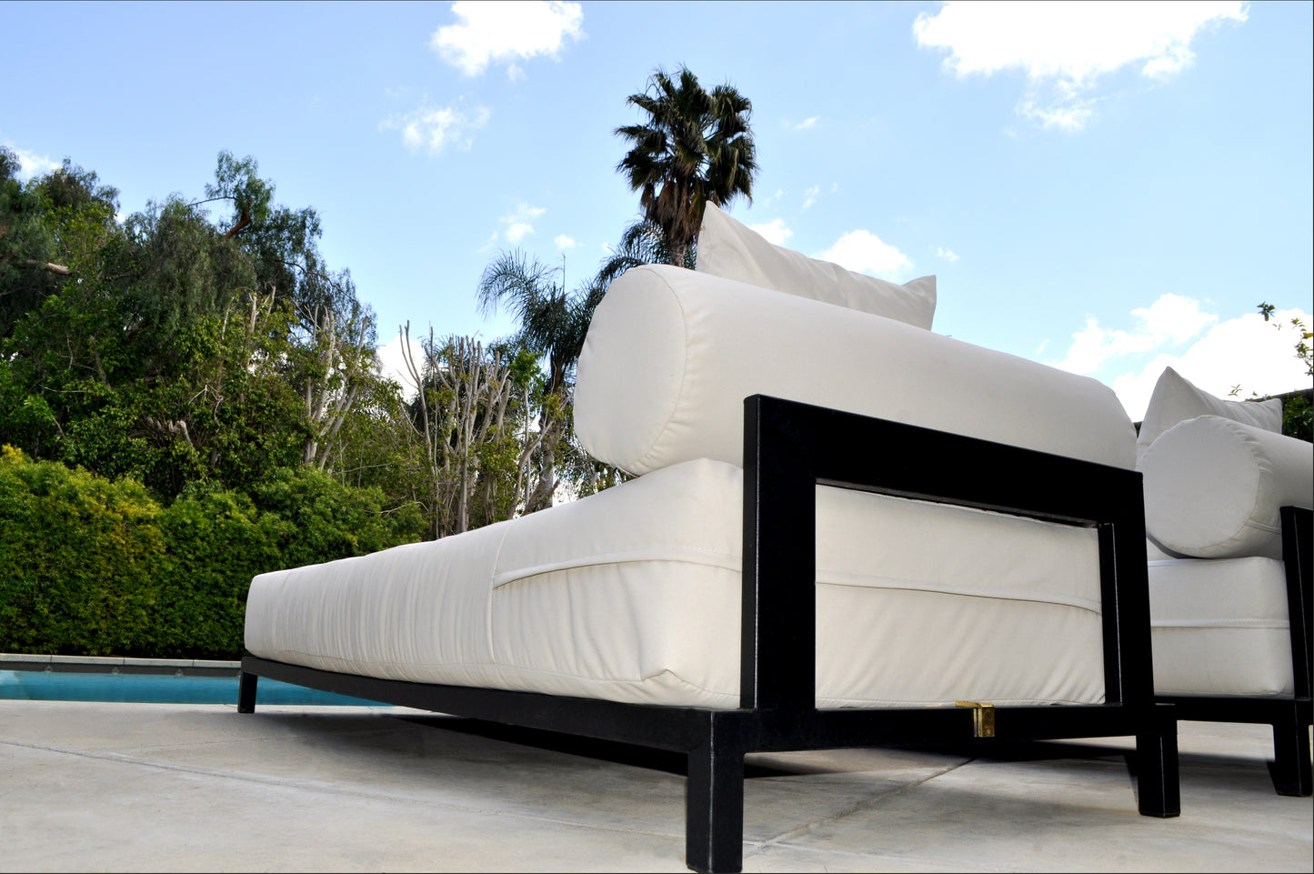 Volantes Outdoor White Chaise Loungers (Set of 3)