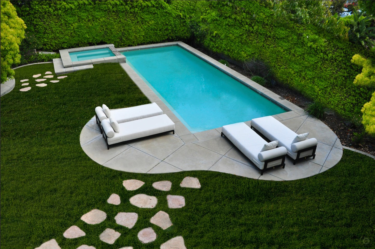Volantes Outdoor White Chaise Loungers (Set of 3)