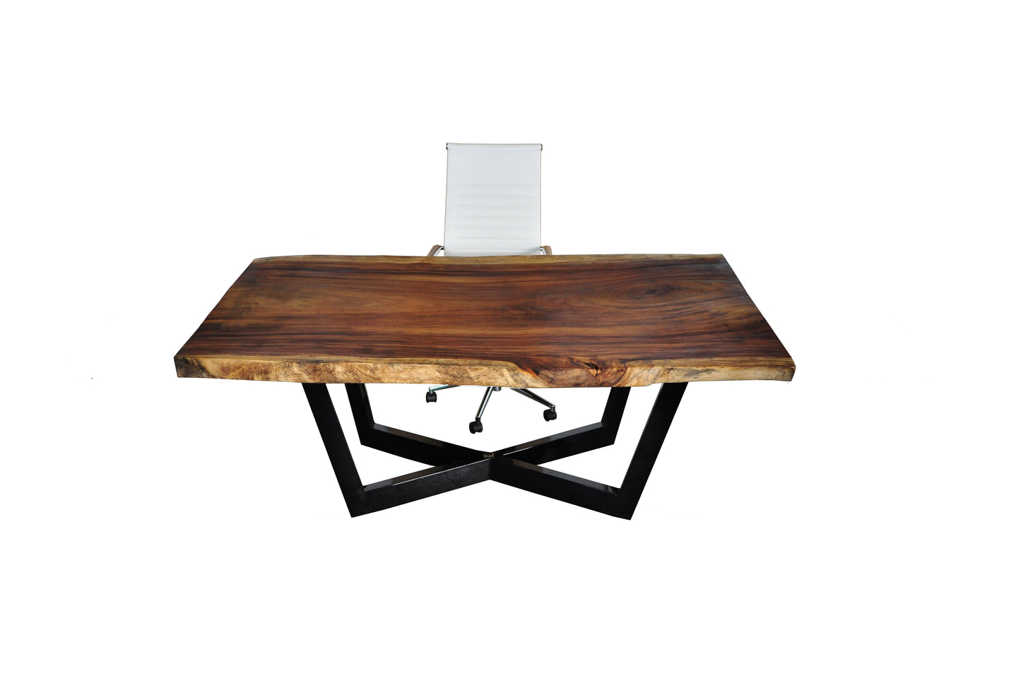 Tabula Live Edge White Desk Set