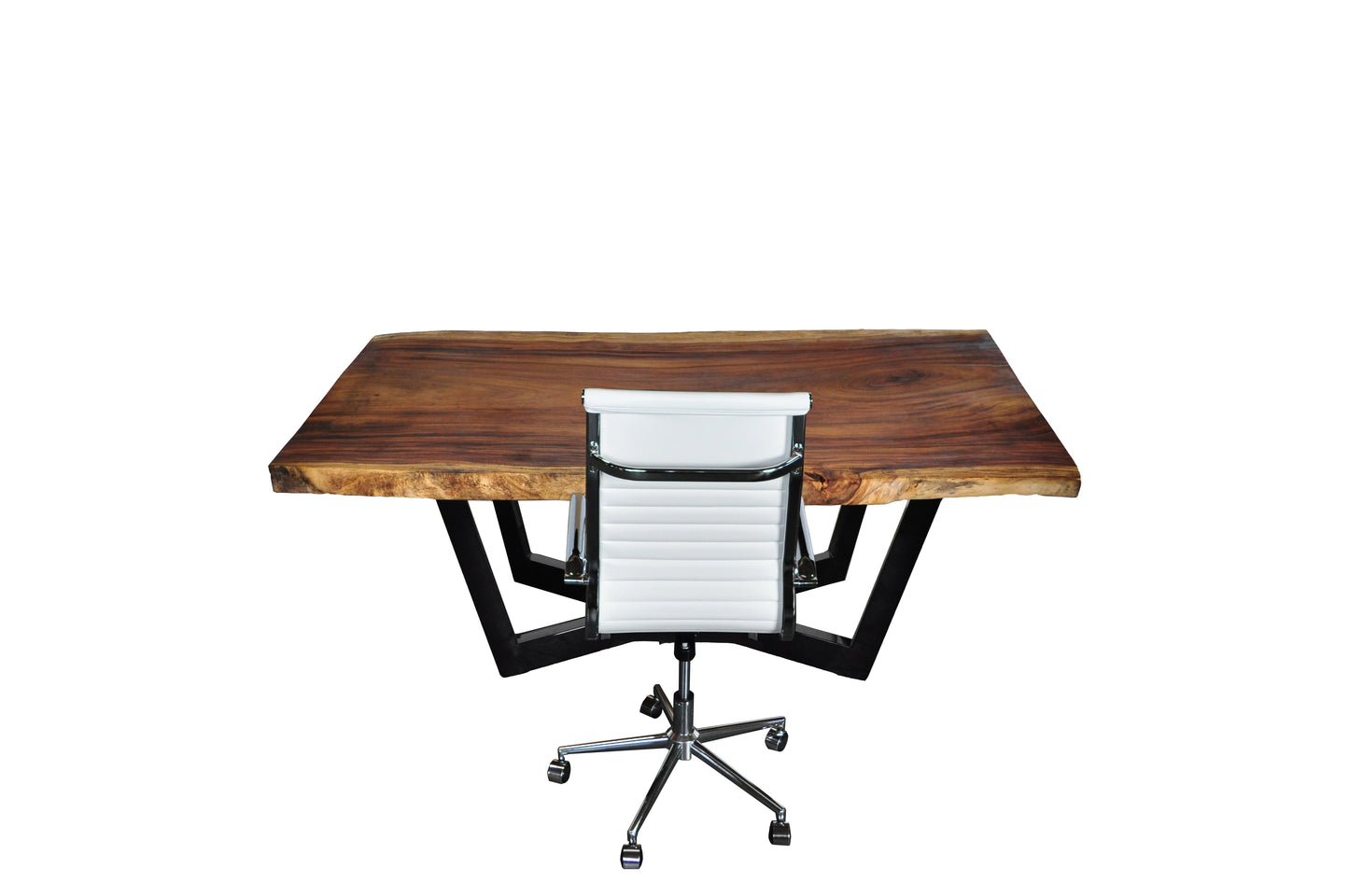 Tabula Live Edge White Desk Set