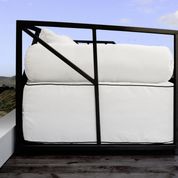 Nidum Black Daybed with White Cushions