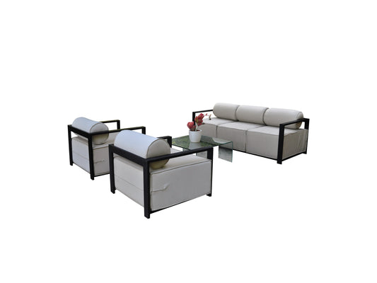 Volantes Outdoor 3-Piece Sofa and Chairs Set