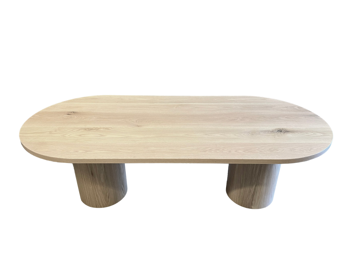 Ronde Natural White Oak Racetrack Dining Table